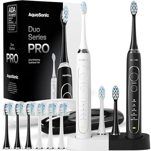Aquasonic Duo Series PRO Electric Toothbrush Set - Rank 7 in Best Electric Toothbrushes of 2025