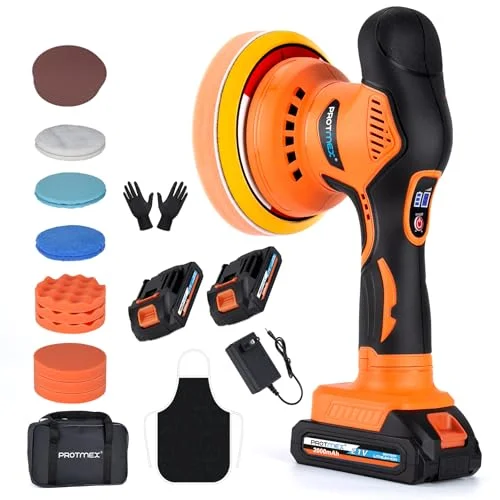 Protmex Cordless Car Buffer Polisher Kit - Rank 3 in Best Auto Buffer of 2025