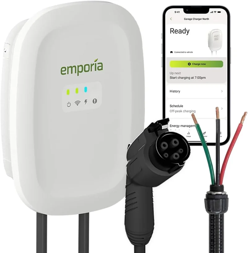 EMPORIA Level 2 EV Charger 48 amp - Rank 9 in Best J1772 Charger of 2025