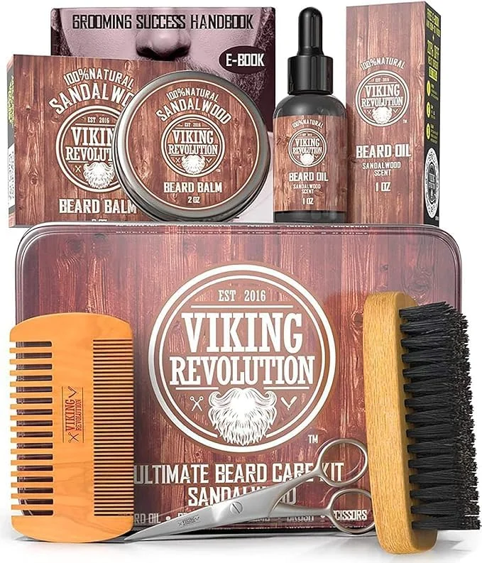 Viking Revolution Grooming Kit for Men - Rank 9 in Best Beard Balm of 2025