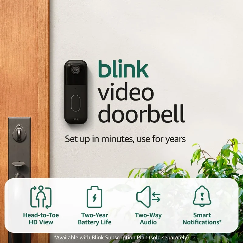 Blink Video Doorbell Add-On (Black) - Rank 7 in Best Ring Doorbell of 2025