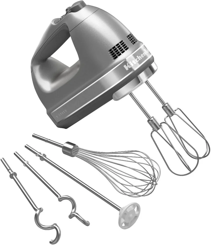 KitchenAid 9-Speed Hand Mixer Contour Silver - Rank 2 in Best Hand Mixer of 2025