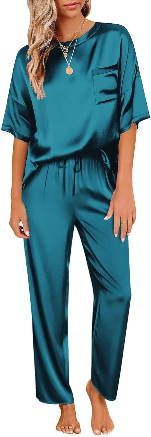 Ekouaer Women's Silk Satin Pajama Set - Rank 3 in Best Silk Pajama of 2025