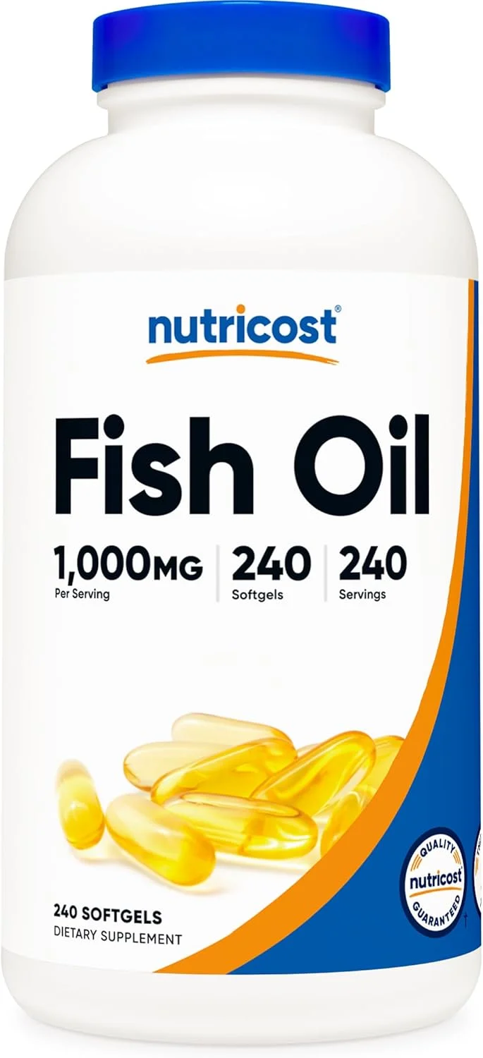 Nutricost Fish Oil Omega 3 Softgels 1000mg - Rank 2 in Best Fish Oil Supplements of 2025