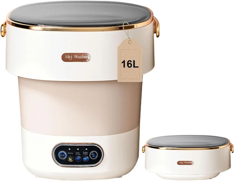 NIXOD Mini Portable Washer 16L Khaki - Rank 9 in Best Mini Washing Machine of 2025