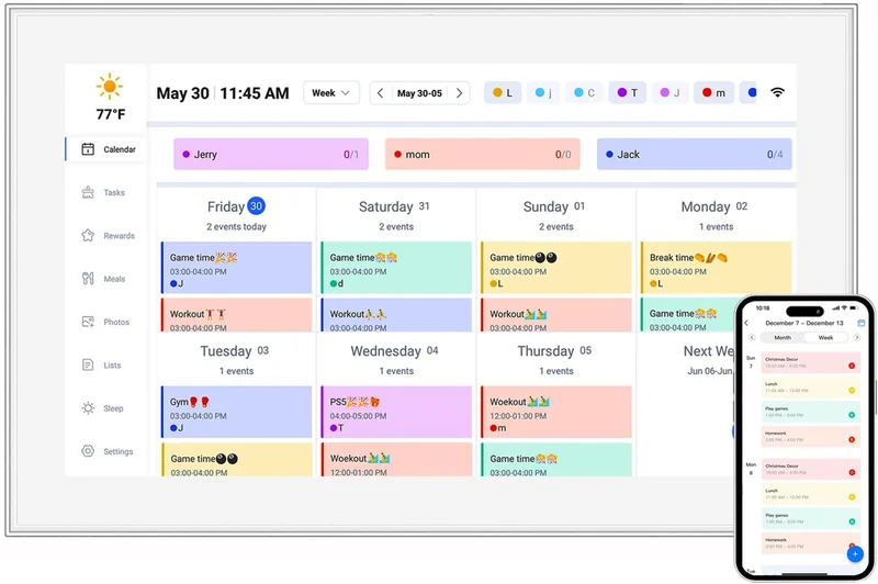 Smart Digital Calendar & Chore Chart Display - Rank 6 in Best Skylight Calendar of 2025