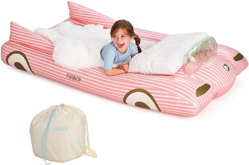 FUNBOY Kids Pink Inflatable Travel Bed - Rank 4 in Best Inflatable Toddler Beds of 2025