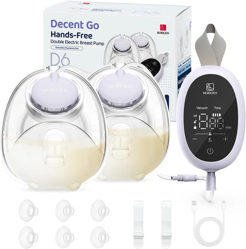 HORIGEN D6 Ultra-Lightweight Wearable Breast Pump - Rank 8 in Best Breastfeeding Pump of 2025