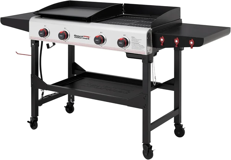 Royal Gourmet GD403 4-Burner Portable Gas Grill and Griddle Combo - Rank 7 in Best Grill Griddle Combo of 2025