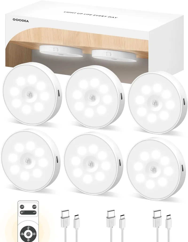 Goodea Motion Sensor LED Cabinet Lights - Rank 10 in Best Under Cabinet Lights of 2025