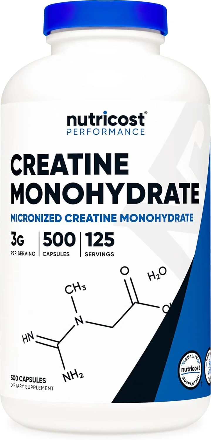 Nutricost Micronized Creatine Monohydrate 3,000mg 500ct - Rank 4 in Best Creatine Monohydrate of 2025