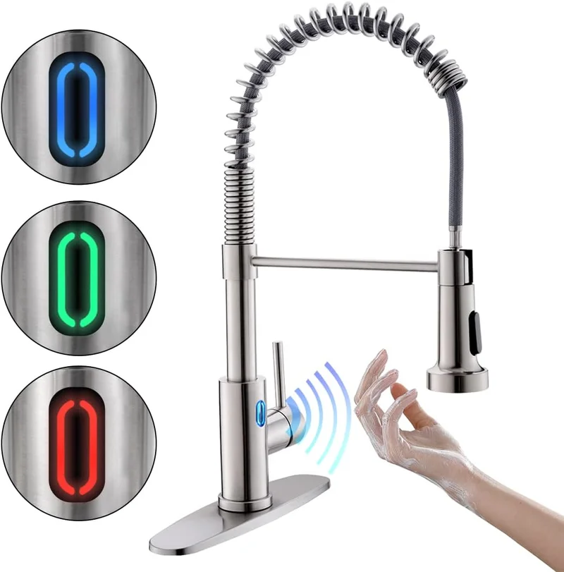 OWOFAN 1080SN Touchless LED Kitchen Faucet - Rank 4 in Best Touchless Kitchen Faucet of 2025