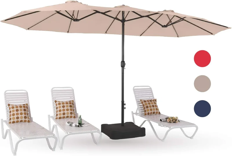 PHI VILLA 15ft Patio Umbrella with Base - Rank 2 in Best Patio Umbrellas of 2025