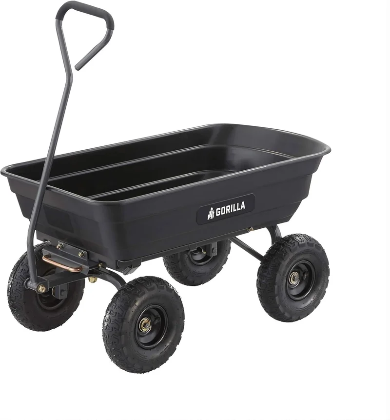 Gorilla Carts Utility Cart 600 lb Capacity - Rank 4 in Best Wheelbarrows of 2025