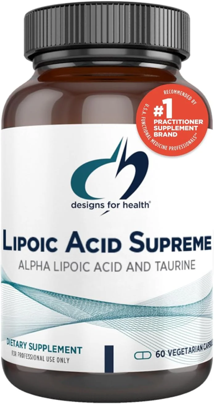 Designs for Health Lipoic Acid Supreme - 300mg Alpha Lipoic Acid with Taurine - Rank 10 in Best Alpha Lipoic Acid 600mg of 2025