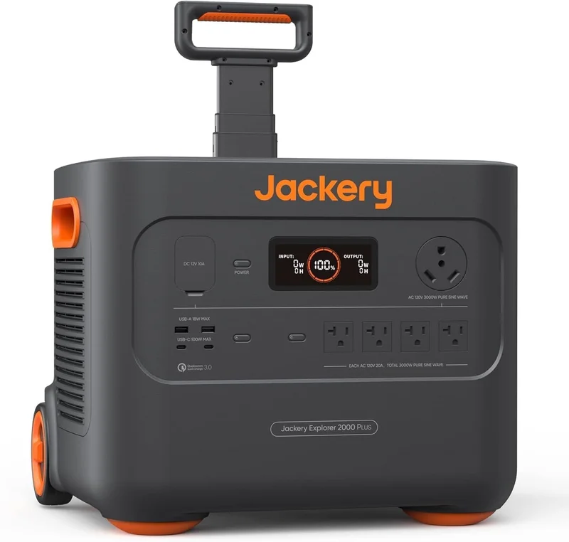 Jackery Explorer 2000 Plus Solar Generator - Rank 3 in Best Battery Powered Generator of 2025