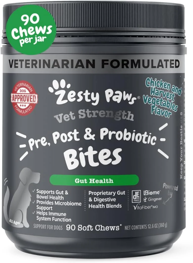 Zesty Paws Probiotics for Dogs - Digestive Health Supplement - Rank 4 in Best Probiotics For Dogs of 2025