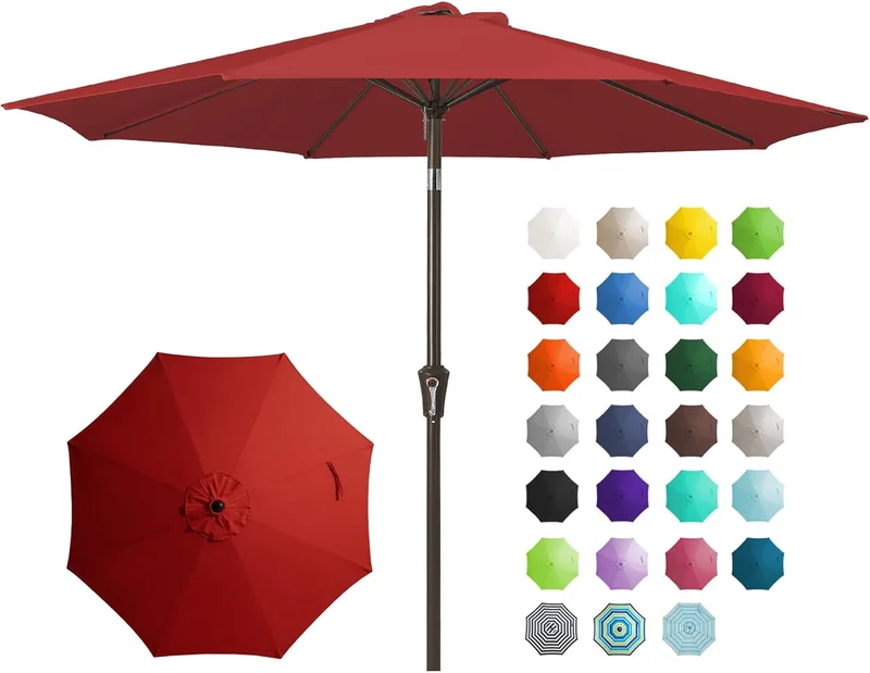 JEAREY 9FT Outdoor Patio Umbrella - Rank 10 in Best Patio Umbrellas of 2025
