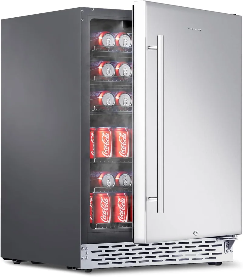 Phiestina 24-Inch Indoor/Outdoor Beverage Refrigerator - Rank 4 in Best Outdoor Fridge of 2025