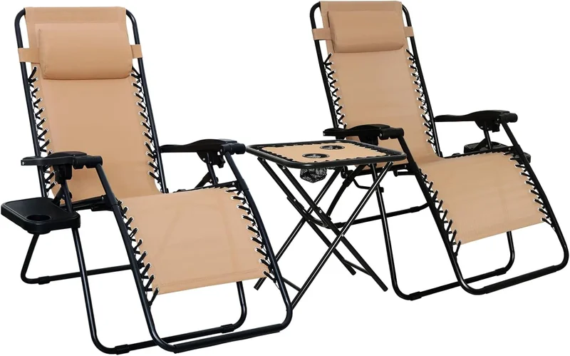 Amazon Basics Patio Lounge Chair Set - Rank 9 in Best Reclining Patio Chairs of 2025