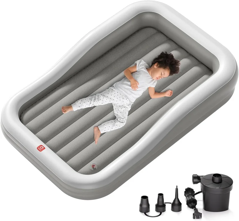 QPAU Inflatable Toddler Travel Bed - Rank 3 in Best Portable Toddler Beds of 2025