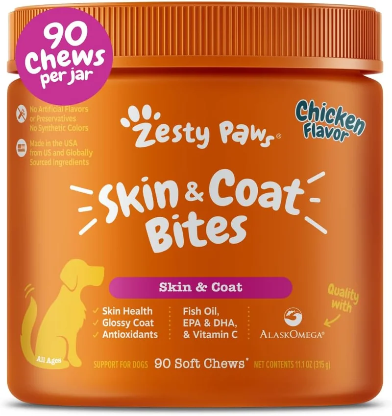 Zesty Paws Omega 3 Fish Oil Chews - Rank 6 in Best Omega 3 For Dogs of 2025