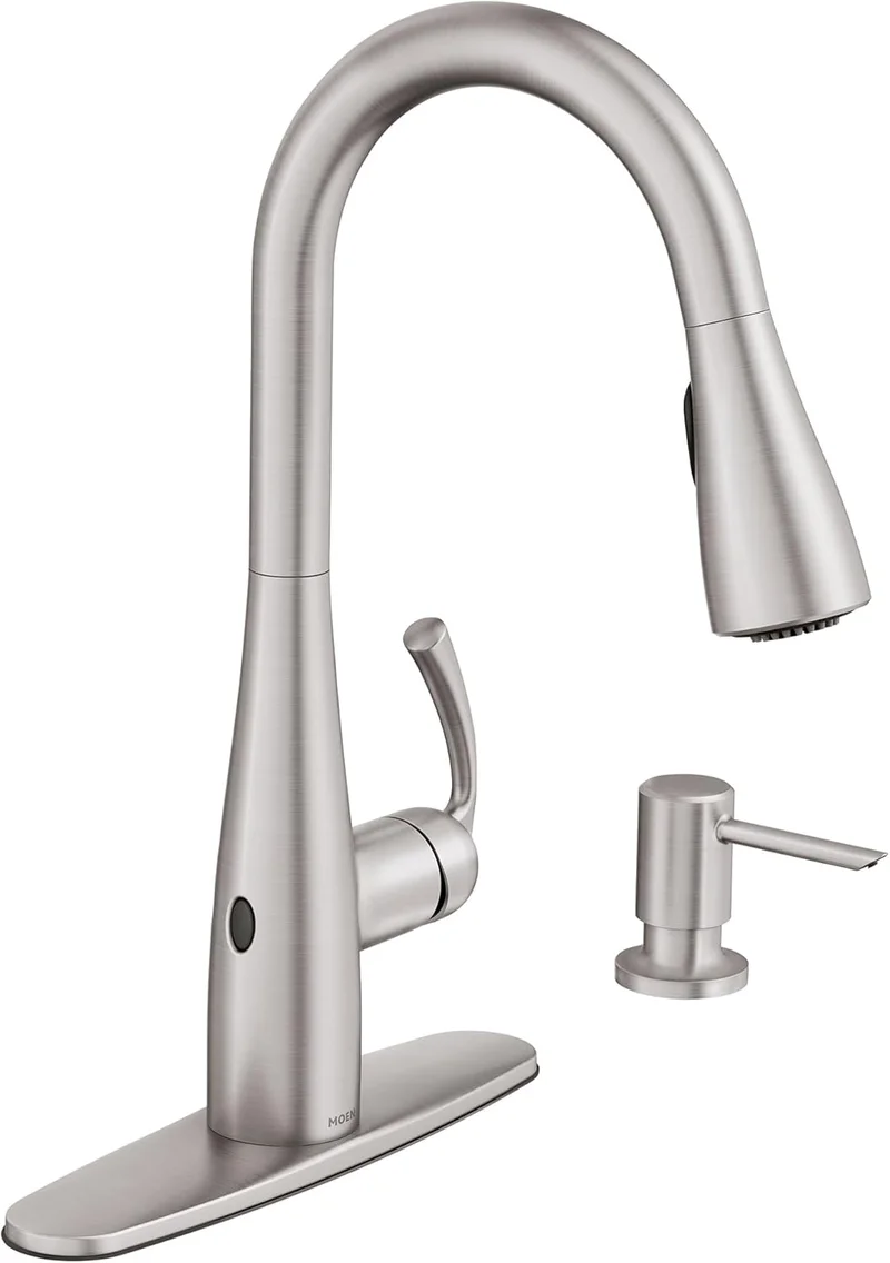 Moen Essie Touchless Kitchen Faucet with Soap Dispenser - Rank 10 in Best Touchless Kitchen Faucet of 2025