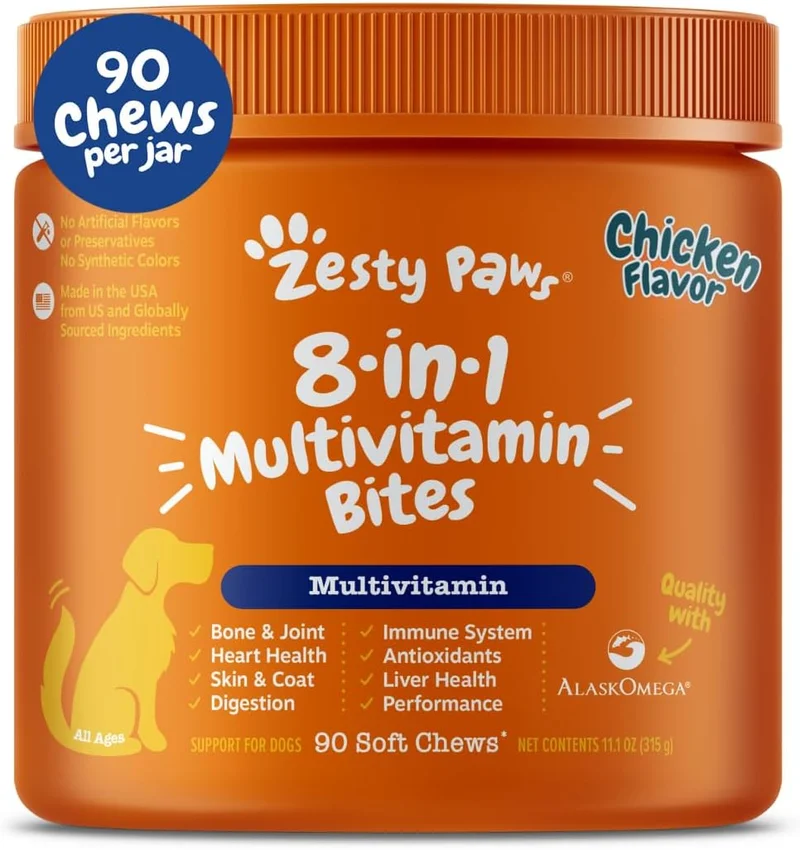 Zesty Paws Dog Multivitamin Treats - Rank 4 in Best Dog Treat of 2025