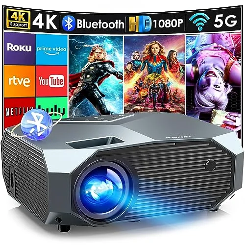 YOWHICK 4K WiFi Bluetooth Portable Projector - Rank 7 in Best Projectors of 2025