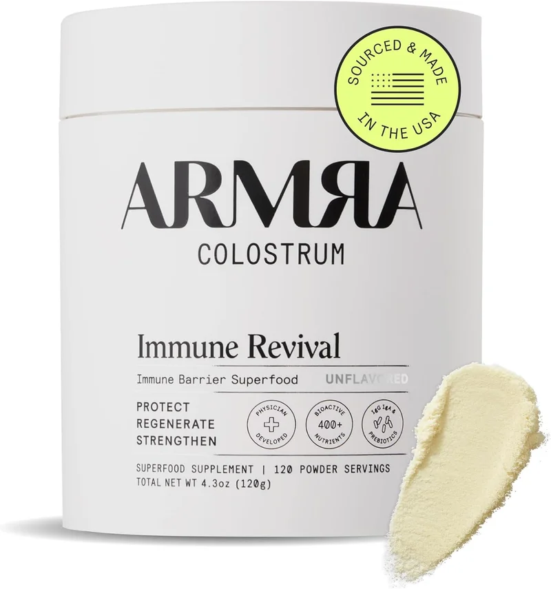 ARMRA Colostrum Premium Powder, Unflavored, 120 Servings - Rank 7 in Best Colostrum Supplements of 2025