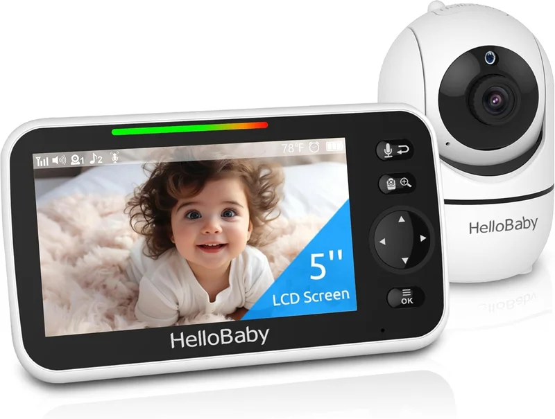 HelloBaby Upgrade Monitor with 5" Screen - Rank 3 in Best Baby Monitor No Wifi of 2025