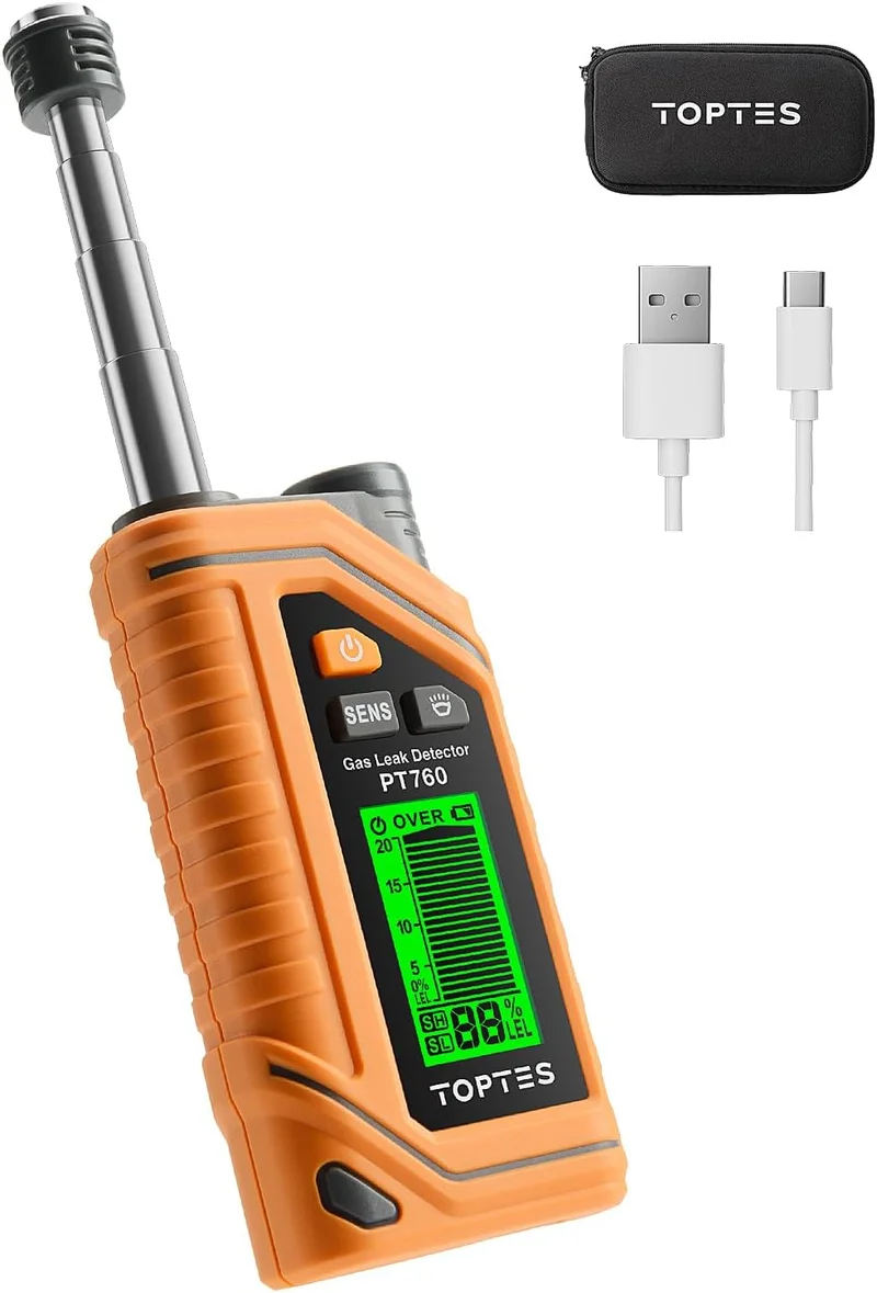 TopTes PT760 Rechargeable Gas Leak Detector - Rank 6 in Best Gas Leak Detectors of 2025