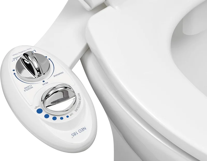 LUXE Bidet NEO 185 - Dual Nozzle, Self-Cleaning, Non-Electric Bidet Attachment - Rank 5 in Best Bidet Toilet Seats of 2025