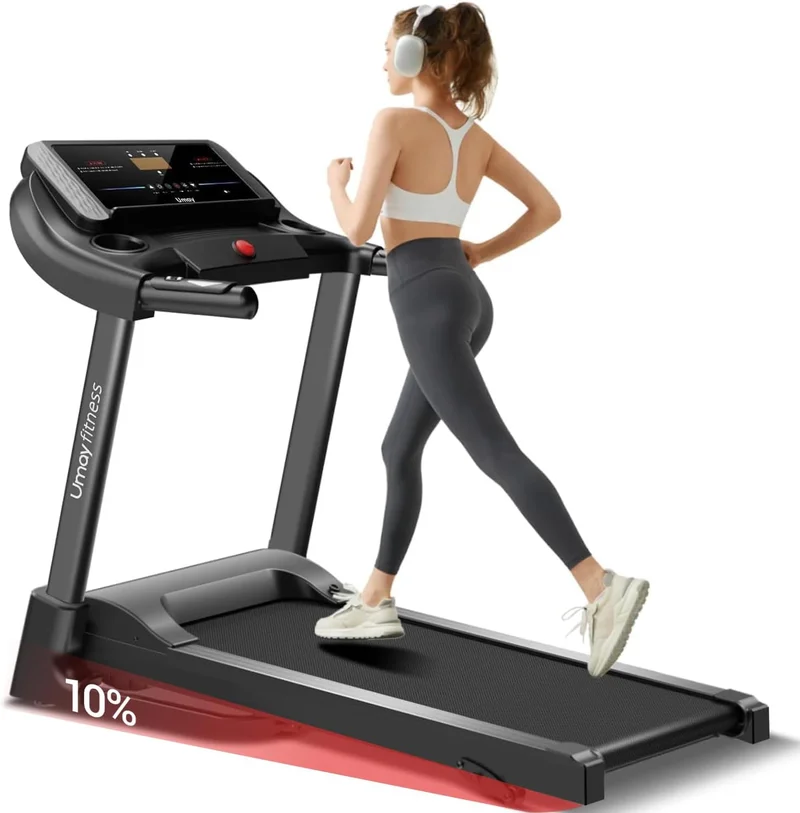 UMAY Auto Folding Treadmill with Pulse Sensors - Rank 7 in Best Treadmill With Incline of 2025