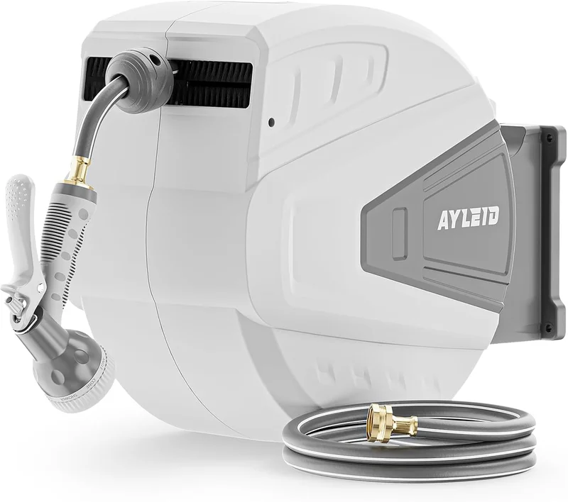 Ayleid Garden Hose Reel 100 FT Grey - Rank 7 in Best Wall Mounted Hose Reel of 2025