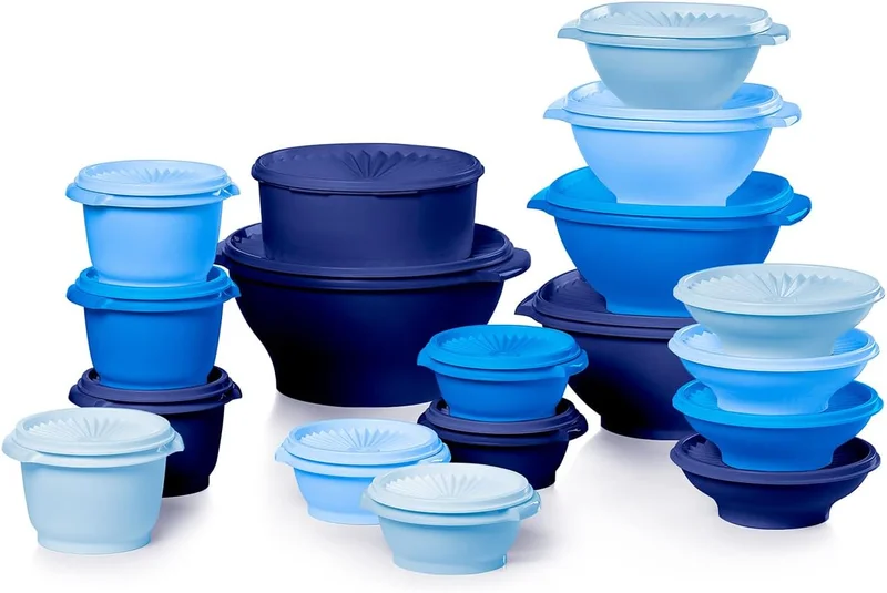 Tupperware Heritage Vintage Blue 36-Piece Set - Rank 8 in Best Tupperware of 2025