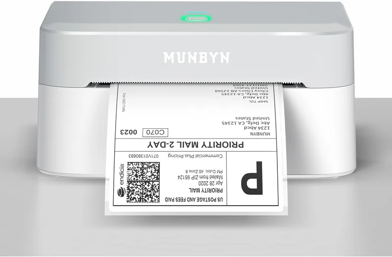 MUNBYN RW403B Bluetooth Thermal Label Printer - Rank 10 in Best Thermal Label Printers of 2025