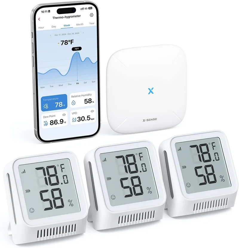 X-Sense SBS50 WiFi Smart Hygrometer Set - Rank 3 in Best Smart Thermometer of 2025