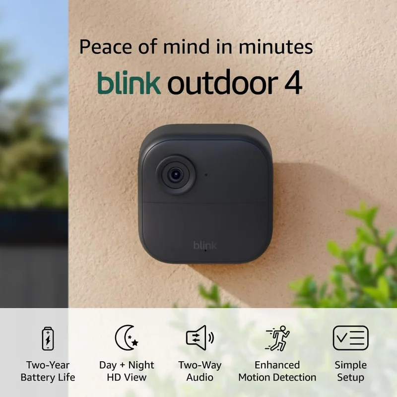 Blink Outdoor 4 Wire-Free Security Camera System - Rank 4 in Best Ring Camera of 2025