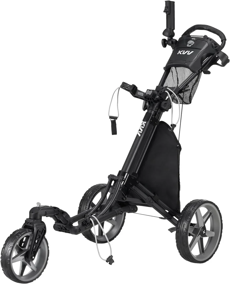 KVV 3 Wheel Foldable Golf Push Cart - Rank 7 in Best Golf Walking Carts of 2025