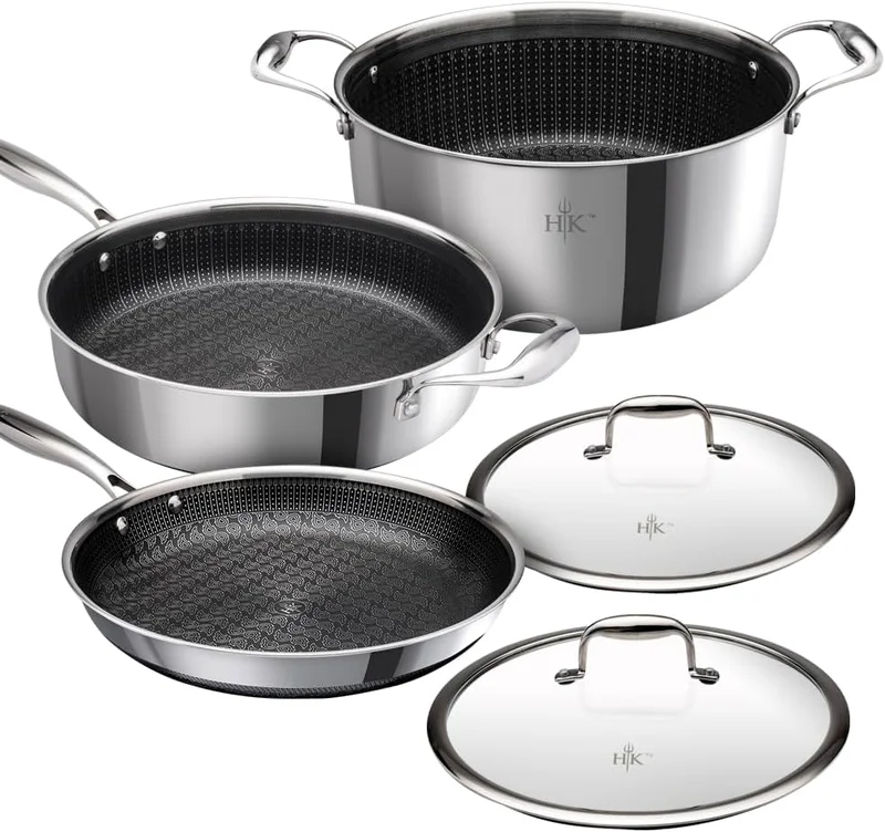 Hell's Kitchen Hybrid 5 Pc Cookware Set - Rank 8 in Best Gordon Ramsay Pans of 2025