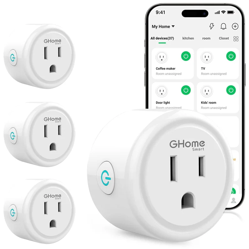 GHome Smart WiFi Plugs (4 Pack) - Rank 8 in Best Smart Plug of 2025