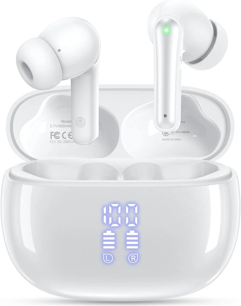JGUG Wireless Earbuds with LED Charging Case - Rank 7 in Best Airpods Pro of 2025