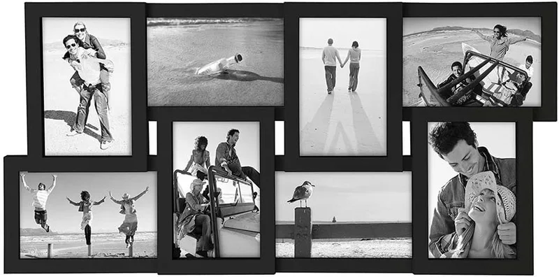 Malden Black 8-Opening Collage Photo Frame - Rank 8 in Best Picture Collage of 2025