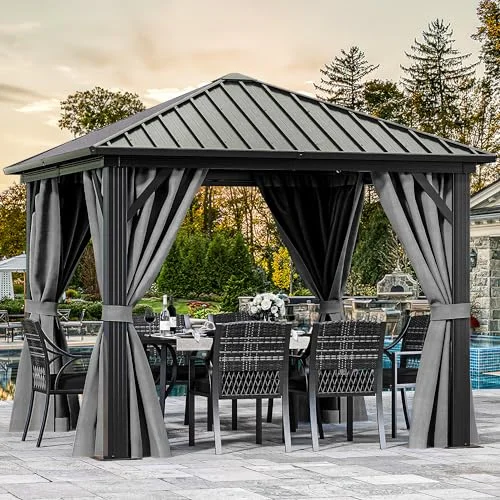 DWVO 10x10ft Heavy Duty Gazebo - Rank 4 in Best Metal Gazebo of 2025