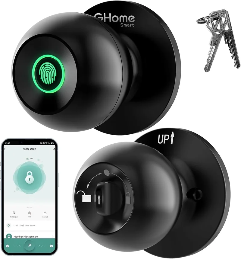 GHome Smart Fingerprint Door Lock - Rank 5 in Best Door Locks of 2025