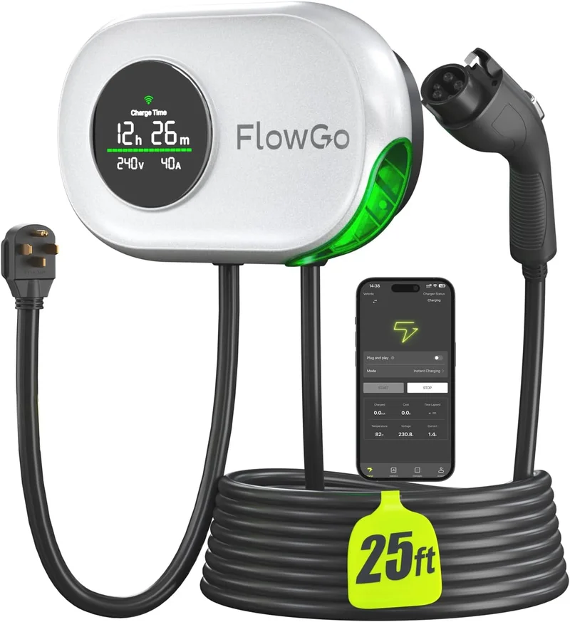 FlowGo Level 2 Smart EV Charger 40A - Rank 9 in Best Ev Home Charger Level 2 of 2025