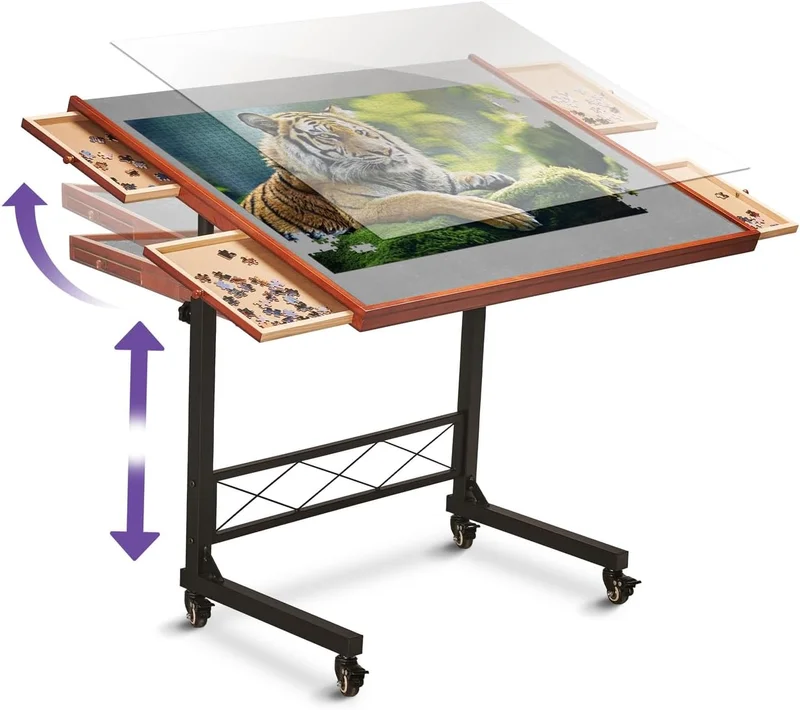 JOYBERRI Adjustable Jigsaw Puzzle Table - Rank 9 in Puzzle Tables