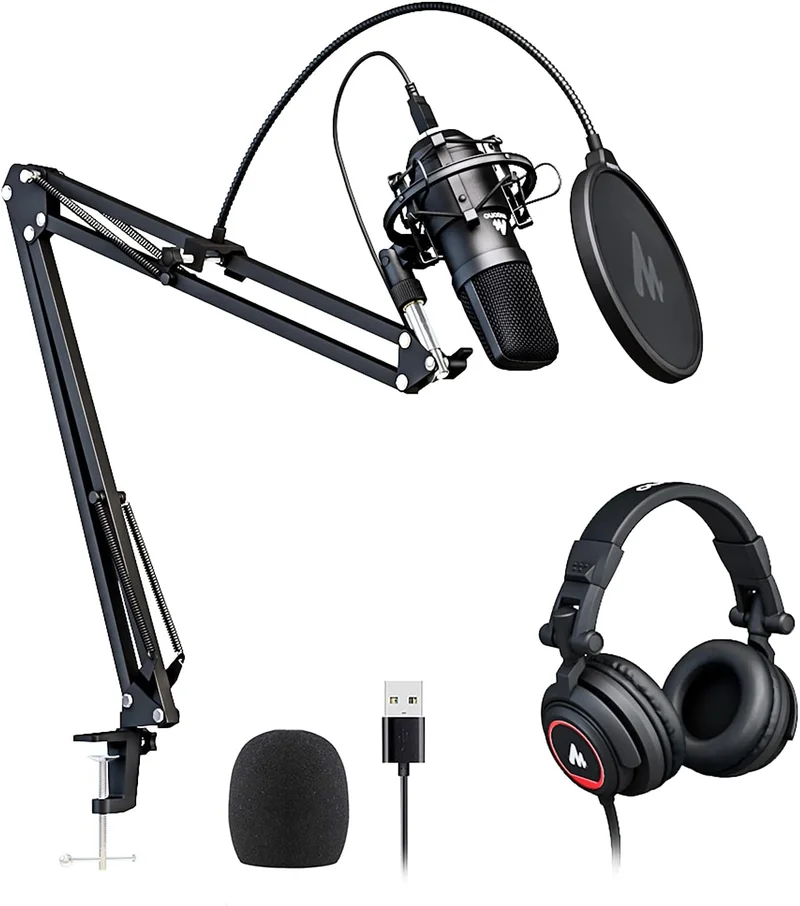 MAONO AU-A04H Podcast Microphone and Headphones Set - Rank 2 in Best Gaming Microphone Set of 2025