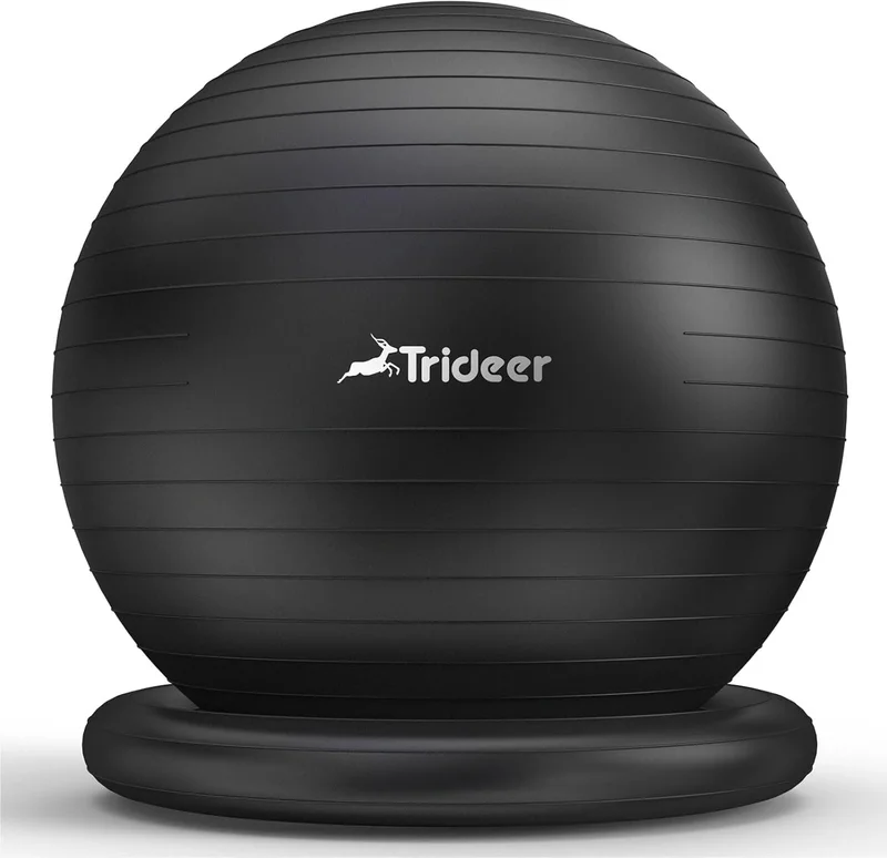 Trideer Exercise Ball Chair with Base and Pump - Rank 3 in Best Exercise Ball of 2025
